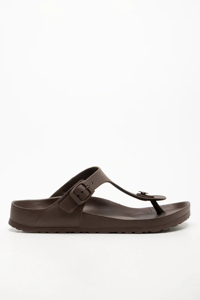 Thong Moulded Sandals Brown (1)
