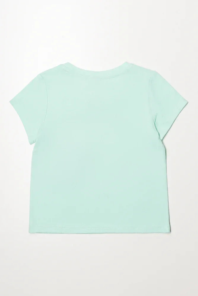 Butterfly Short Sleeve T-Shirt Light Green (2)