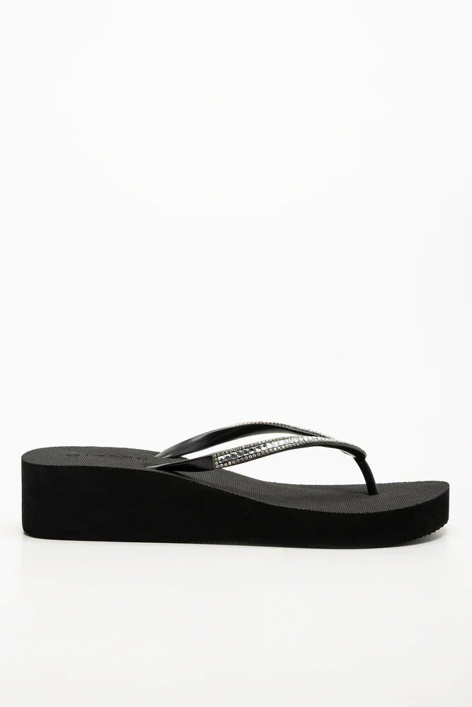 Platform Flip Flop Black