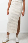 Textured Column Skirt Natural (1)