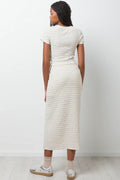 Textured Column Skirt Natural (3)