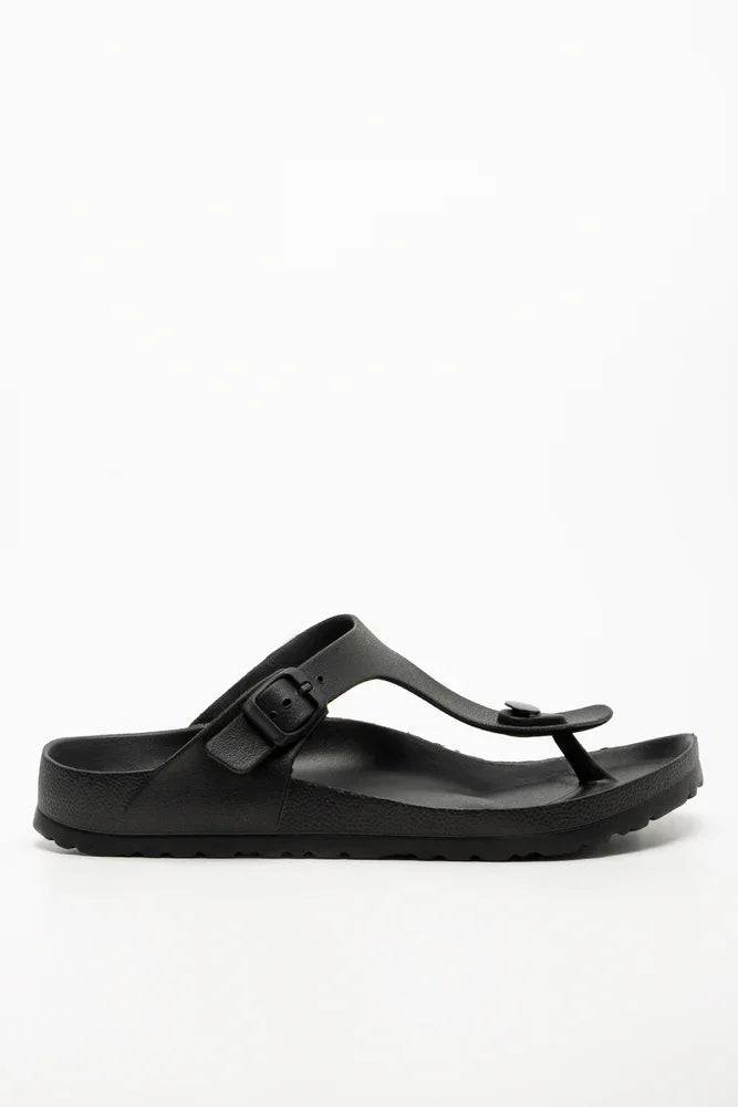 Thong Moulded Sandals Black