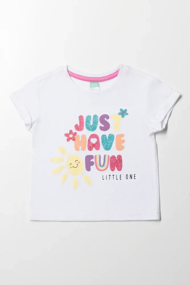 Just Have Fun Short Sleeve T-Shirt White