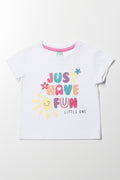 Just Have Fun Short Sleeve T-Shirt White
