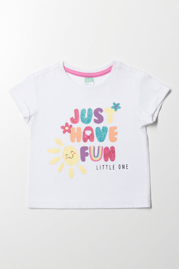 Just Have Fun Short Sleeve T-Shirt White