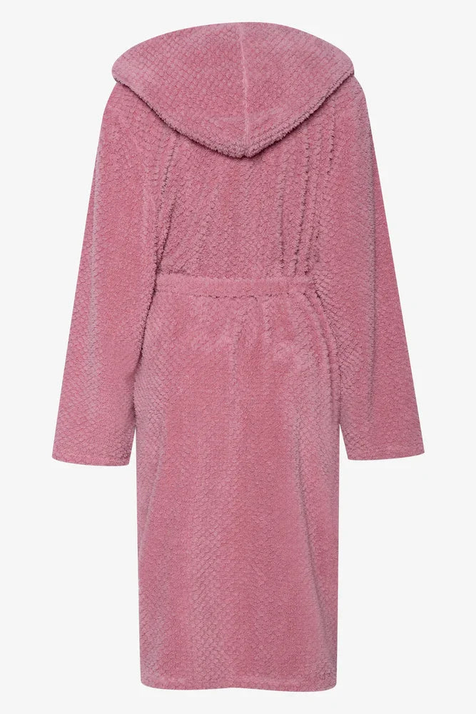 Hooded Sherpa Gown Pink