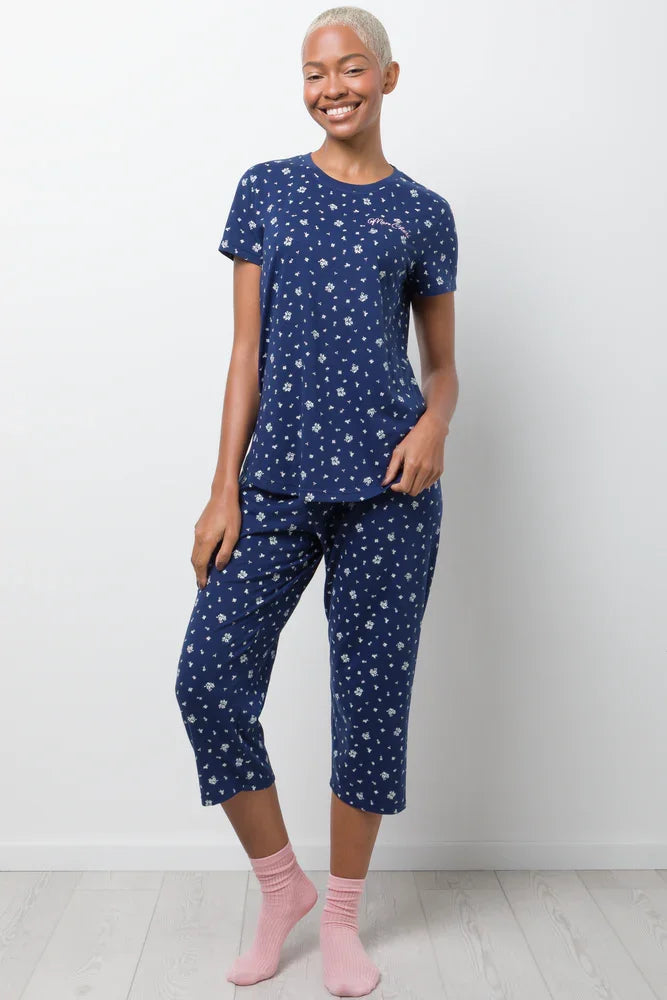 Floral Pyjama Set Navy