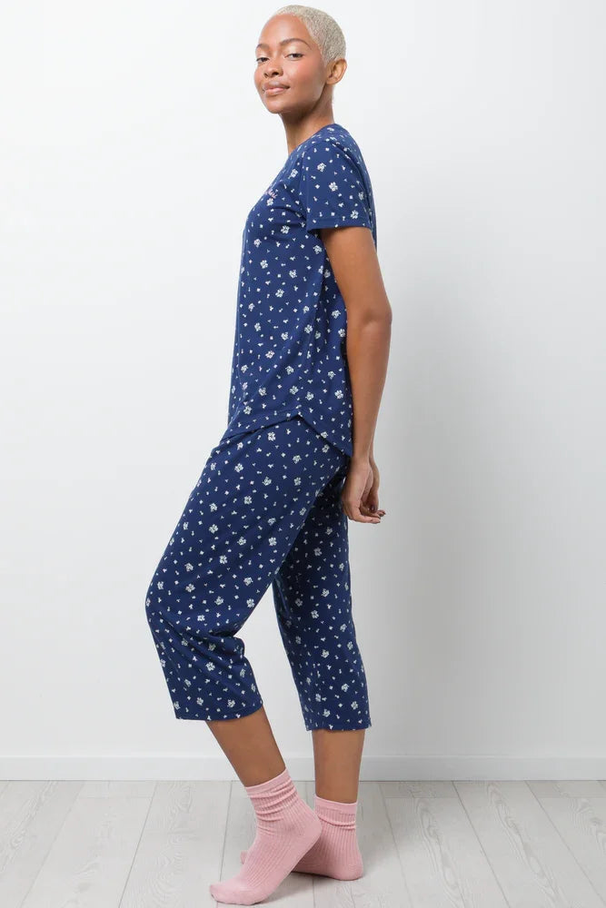 Floral Pyjama Set Navy