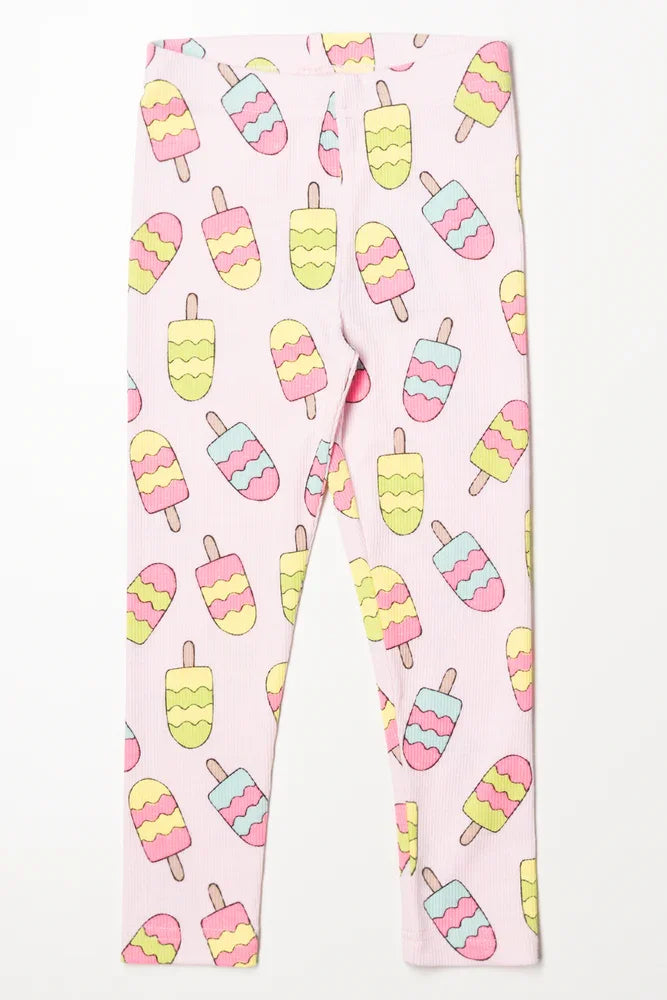 Ice Cream Leggings Light Pink