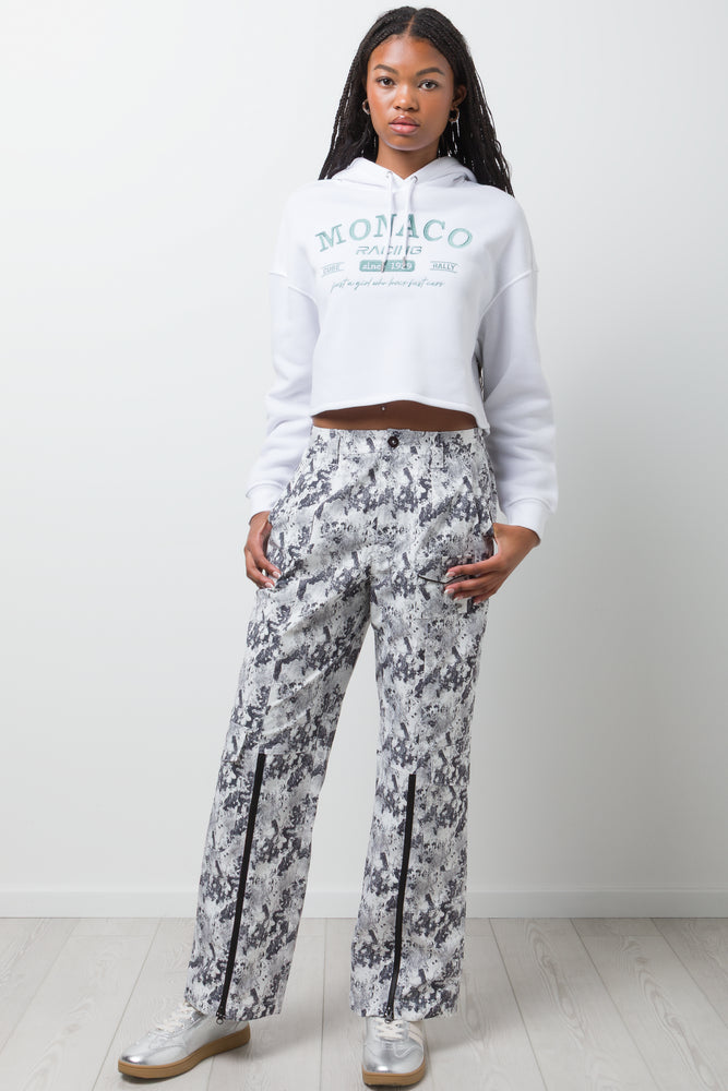 Cargo Pants With Zip Grey