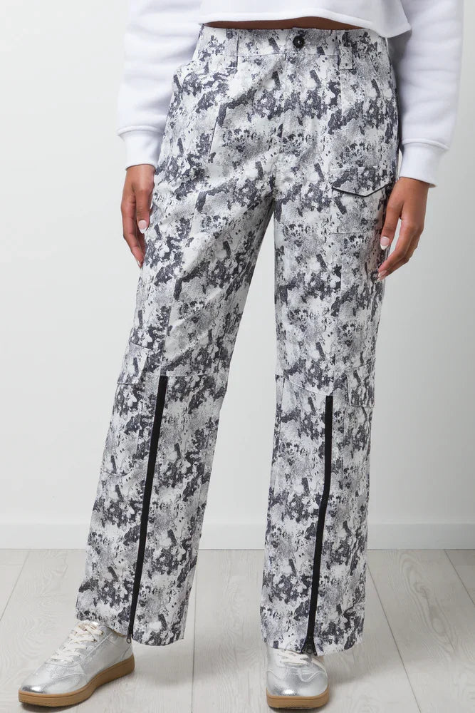 Cargo Pants With Zip Grey