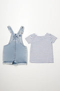 Embroidered Dungaree Light Blue (4)