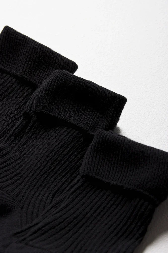 3 Pack Black Ankle Socks