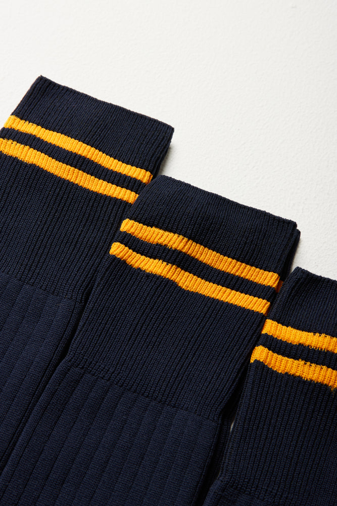 3 Pack Stripe Socks Navy