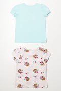 Paw Patrol 2 Pack Short Sleeve T-Shirts Light Blue And Natural (3)