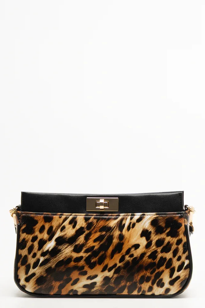 Leopard Handbag Brown And Black