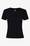 Short Sleeve Rib T-Shirt Black