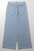 Wide Leg Denim Jeans Light Blue (2)