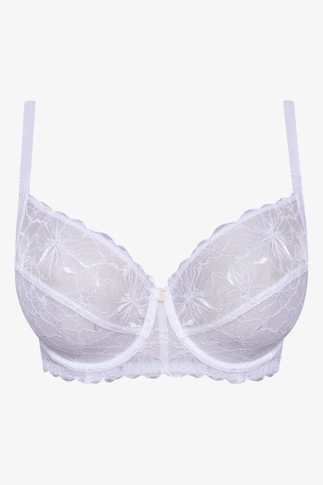 Plus Size 2 Pack Lace Non Padded Underwire Bra Natural And White