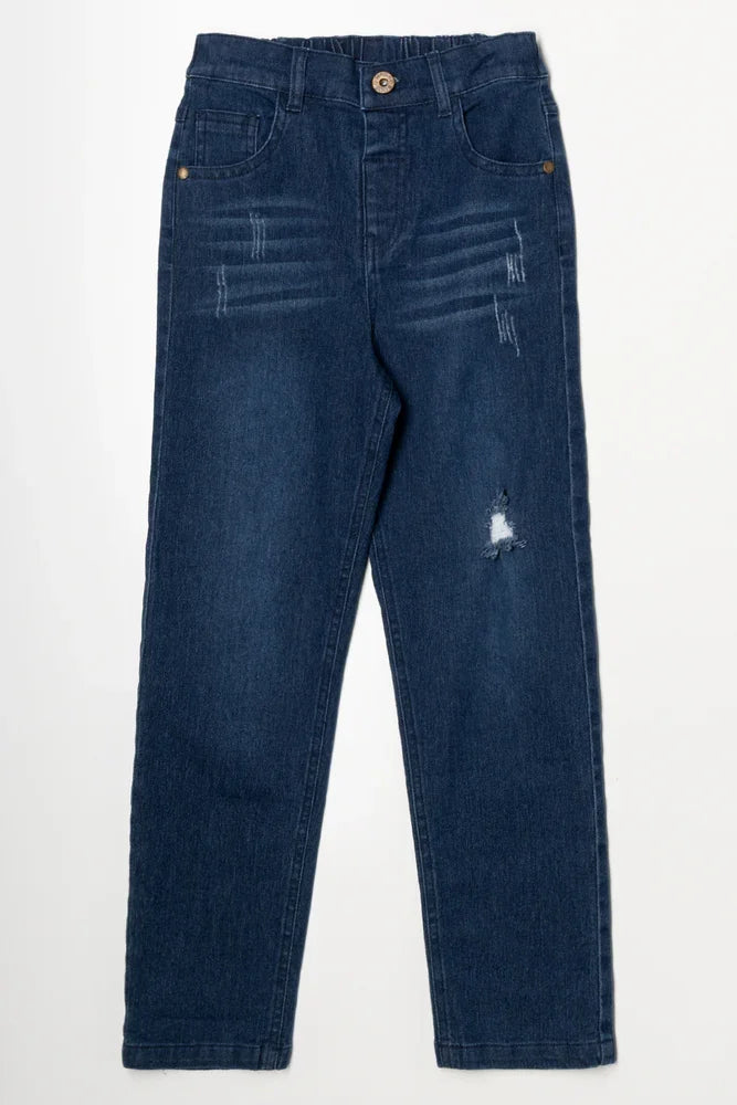 Rip And Repair Skinny Denim Jean Blue