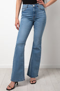 Flare Leg Denim Jeans Blue (1)