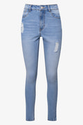Ripped Skinny Denim Jeans Light Blue