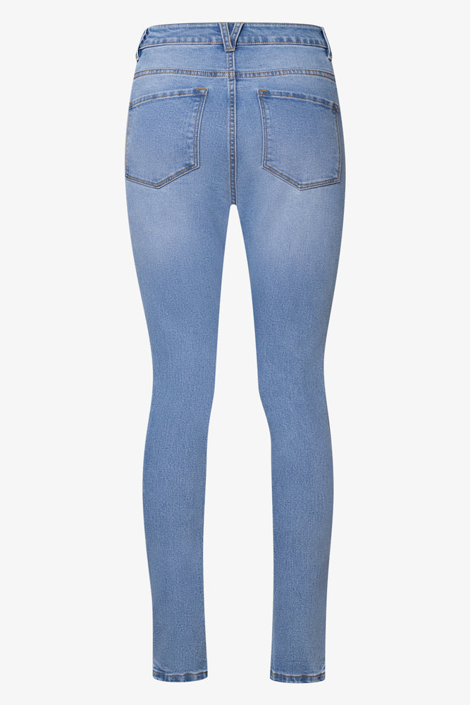 Ripped Skinny Denim Jeans Light Blue