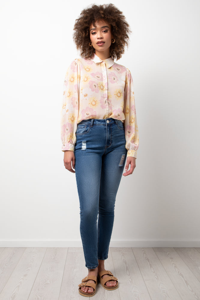 Ripped Skinny Denim Jeans Blue