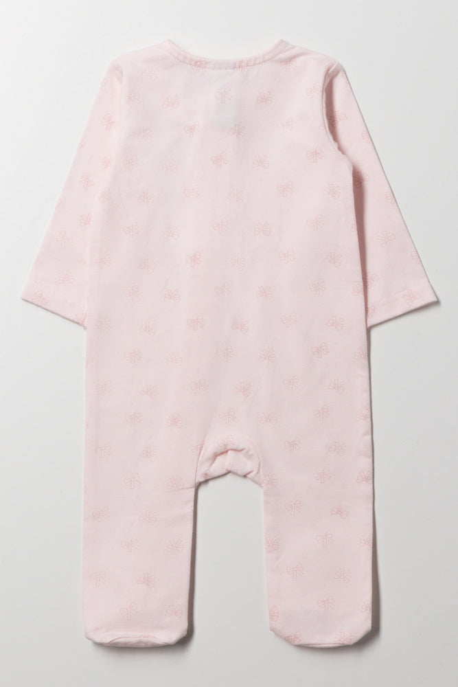 Bows Babygrow Pink (3)