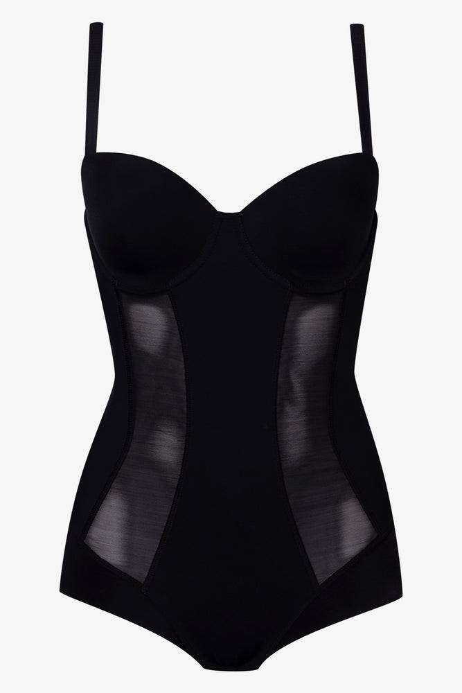 Shapewear Power Mesh Firm Control Bodysuit Black