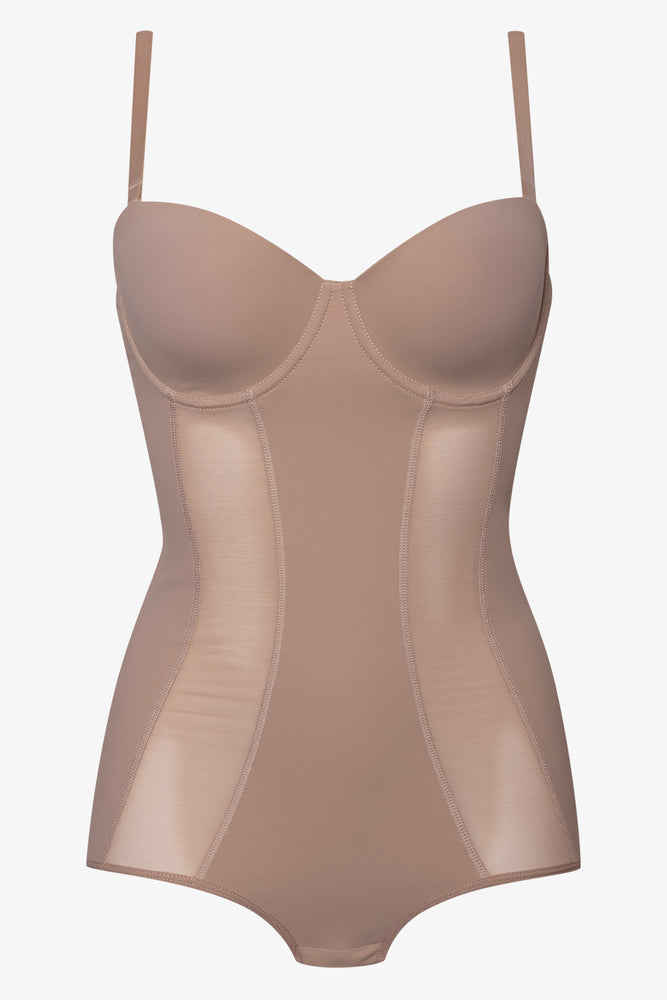 Shapewear Firm Control Power Mesh Bodysuit Natural