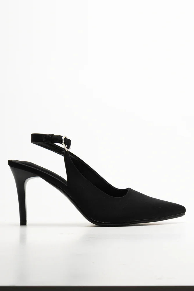 Sling Back Heels Black