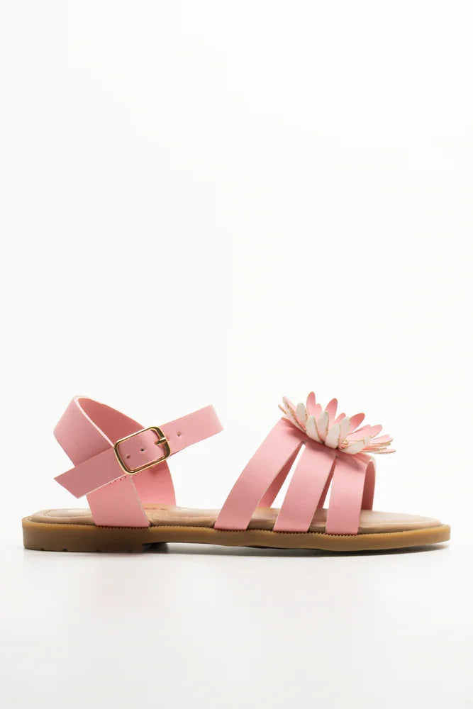 Daisy Trim Sandals Pink