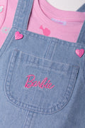 Barbie Pinafore Set Denim & Pink (1)