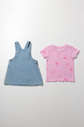 Barbie Pinafore Set Denim & Pink (4)
