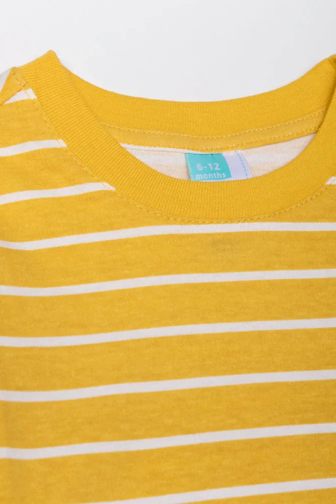 Long Sleeve Stripe T-Shirt Yellow