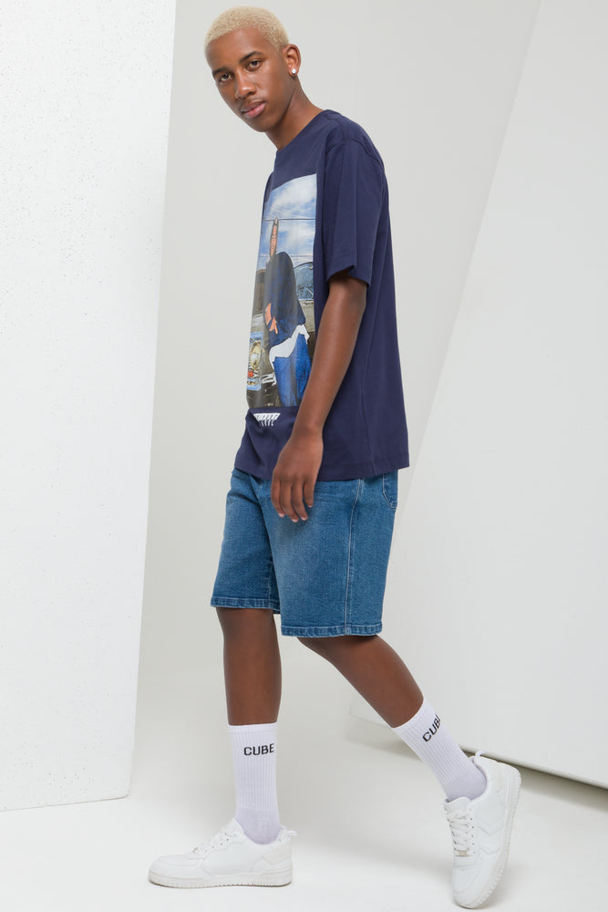 Icecube Short Sleeve T-Shirt Navy (1)