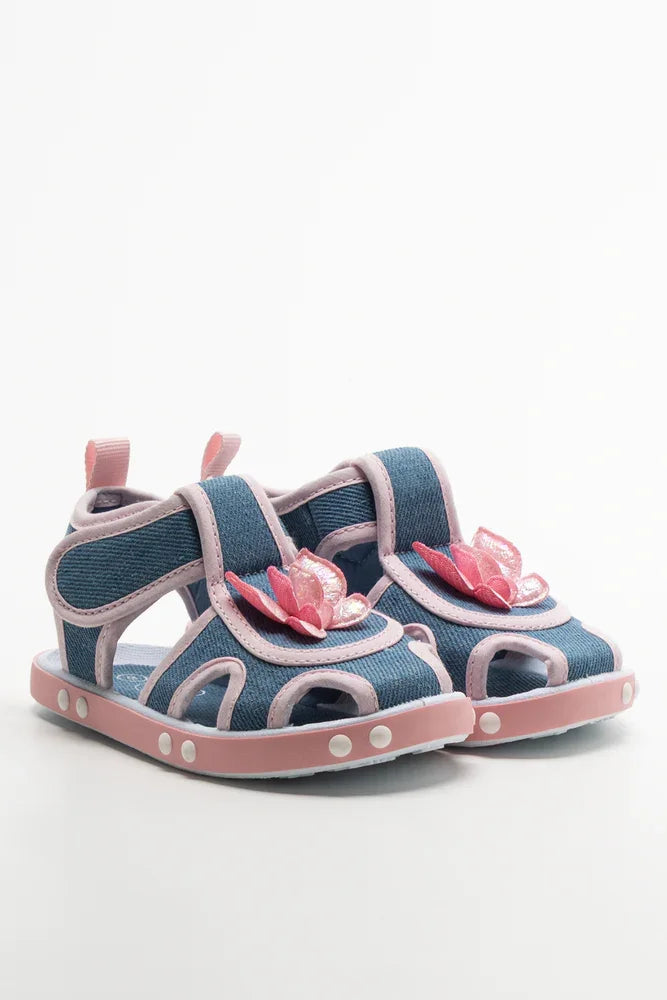 Denim Butterfly Sandals Blue