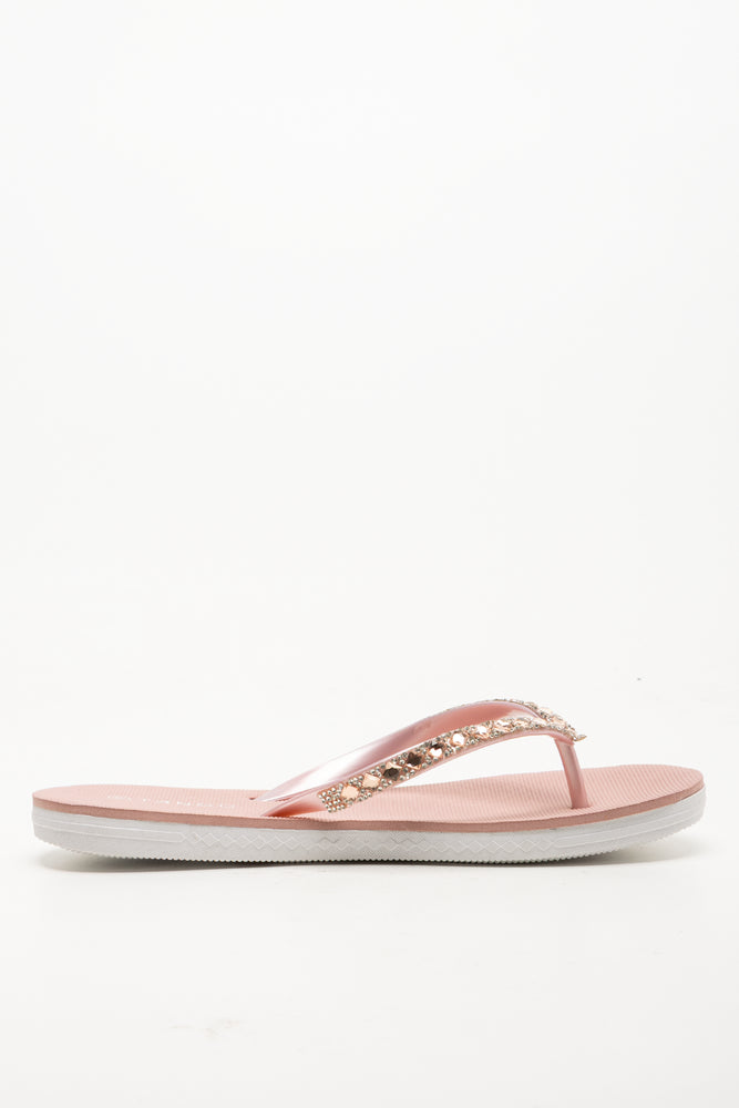 Diamante Flip Flop Pink