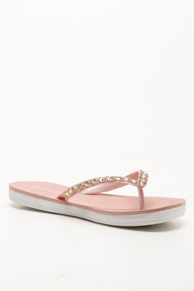 Diamante Flip Flop Pink