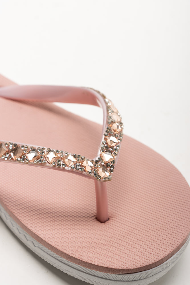 Diamante Flip Flop Pink (2)