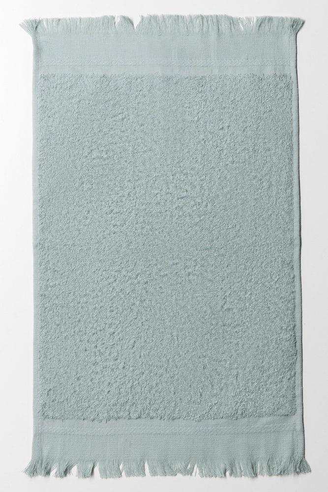 Fringed Guest Towel  Cloud Blue