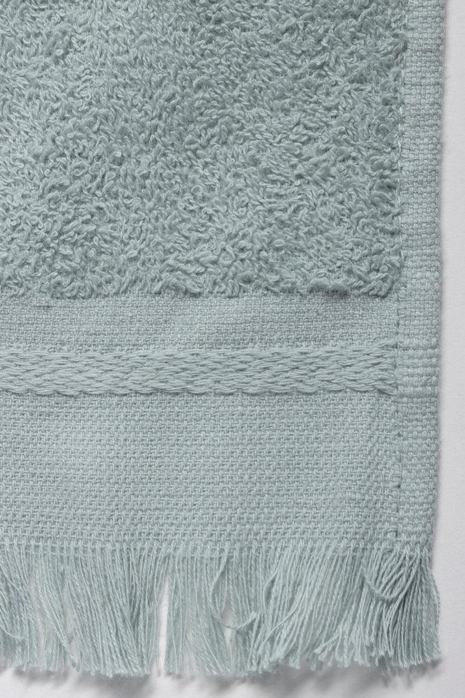 Fringed Guest Towel  Cloud Blue