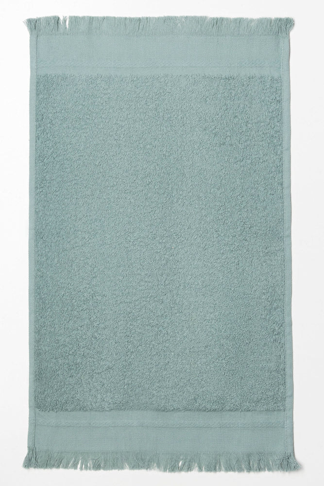 Fringed Guest Towel Green