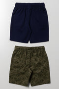 2 Pack Shorts Green And Navy (2)