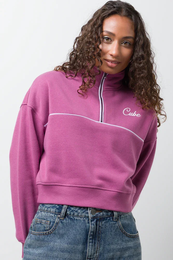 Quarter Zip Tracktop Purple