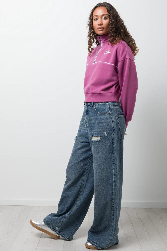 Quarter Zip Tracktop Purple