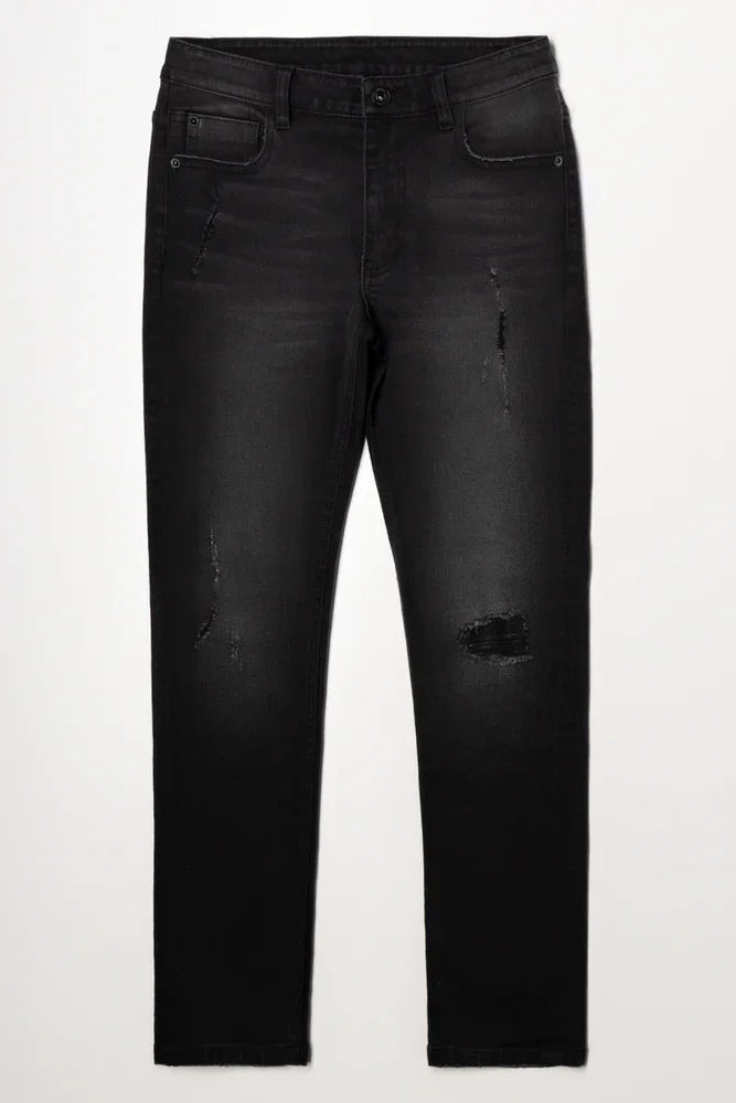 Ripped Denim Jeans Black