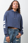 Cropped Hoodie Blue