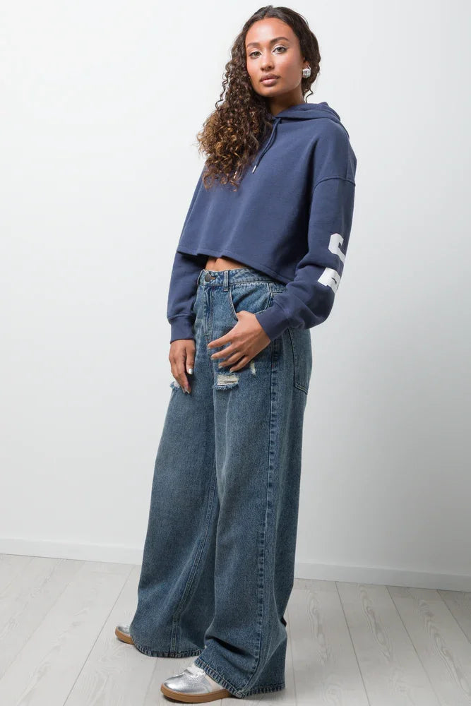 Cropped Hoodie Blue (1)